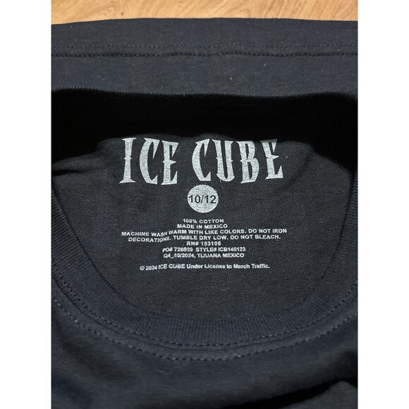 Ice Cube Graphic T-Shirt Black Youth 10/12 Rap Hip Hop Streetwear 2024 Merch - Picture 3 of 3